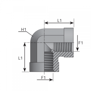 90° BSP (collīgie) adapteri ar iekšējo vītni. (LFFG)